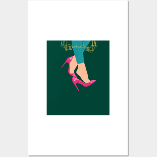 Pink Glossy Pumps Posters and Art